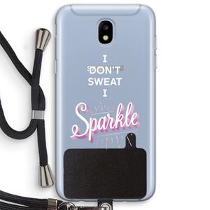 CaseCompany Sparkle quote: Samsung Galaxy J5 (2017) Transparant Hoesje met koord