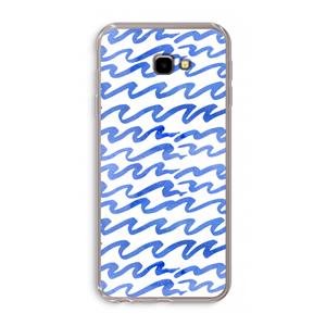 CaseCompany Blauwe golven: Samsung Galaxy J4 Plus Transparant Hoesje