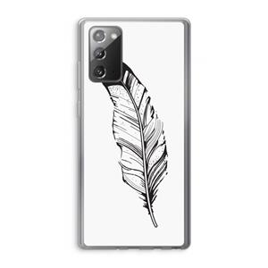 CaseCompany Pluim: Samsung Galaxy Note 20 / Note 20 5G Transparant Hoesje