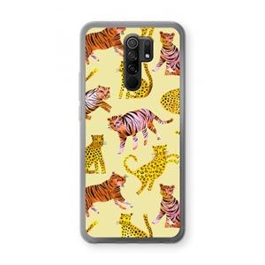 CaseCompany Cute Tigers and Leopards: Xiaomi Redmi 9 Transparant Hoesje