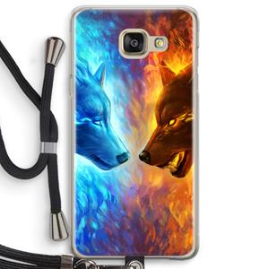 CaseCompany Fire & Ice: Samsung Galaxy A5 (2016) Transparant Hoesje met koord
