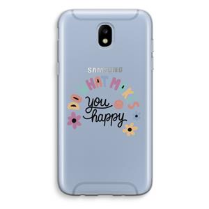 CaseCompany Happy days: Samsung Galaxy J5 (2017) Transparant Hoesje