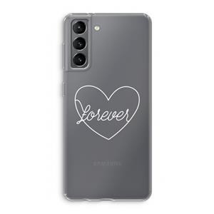 CaseCompany Forever heart pastel: Samsung Galaxy S21 Transparant Hoesje