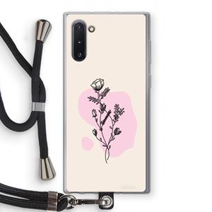 CaseCompany Roses are red: Samsung Galaxy Note 10 Transparant Hoesje met koord