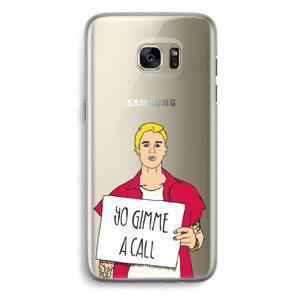CaseCompany Gimme a call: Samsung Galaxy S7 Edge Transparant Hoesje