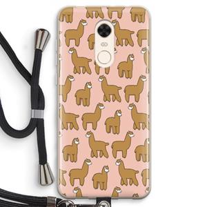 CaseCompany Alpacas: Xiaomi Redmi 5 Transparant Hoesje met koord