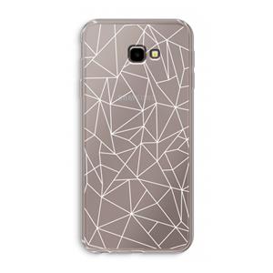 CaseCompany Geometrische lijnen wit: Samsung Galaxy J4 Plus Transparant Hoesje