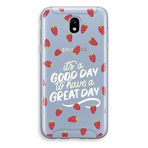 CaseCompany Don't forget to have a great day: Samsung Galaxy J5 (2017) Transparant Hoesje