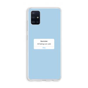 CaseCompany Reminder: Galaxy A51 4G Transparant Hoesje