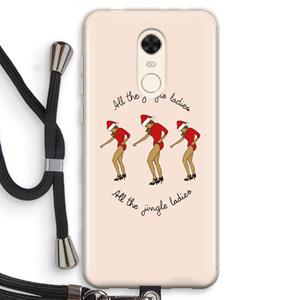 CaseCompany Jingle Ladies: Xiaomi Redmi 5 Transparant Hoesje met koord