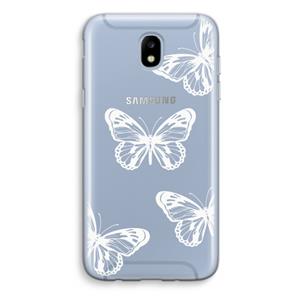CaseCompany White butterfly: Samsung Galaxy J5 (2017) Transparant Hoesje