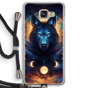 CaseCompany Wolf Dreamcatcher: Samsung Galaxy A5 (2016) Transparant Hoesje met koord