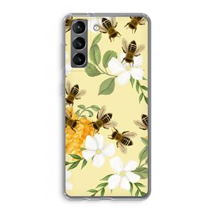 CaseCompany No flowers without bees: Samsung Galaxy S21 Transparant Hoesje