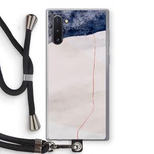 CaseCompany Stone White: Samsung Galaxy Note 10 Transparant Hoesje met koord