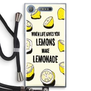 CaseCompany Lemonade: Sony Xperia XZ1 Transparant Hoesje met koord