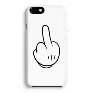 CaseCompany Middle finger white: iPhone 8 Volledig Geprint Hoesje