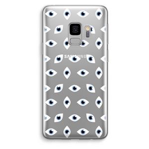 CaseCompany Eyes pattern: Samsung Galaxy S9 Transparant Hoesje