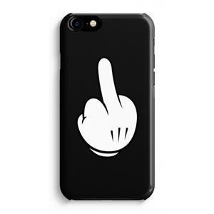 CaseCompany Middle finger black: iPhone 8 Volledig Geprint Hoesje