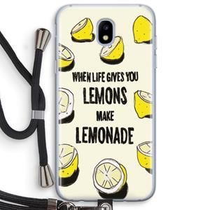 CaseCompany Lemonade: Samsung Galaxy J5 (2017) Transparant Hoesje met koord