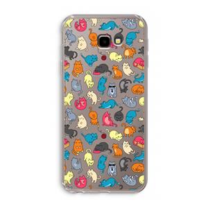 CaseCompany Kleurrijke katten: Samsung Galaxy J4 Plus Transparant Hoesje