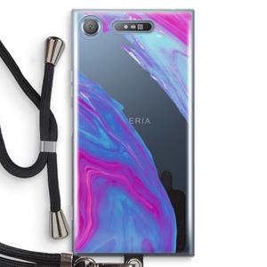 CaseCompany Zweverige regenboog: Sony Xperia XZ1 Transparant Hoesje met koord