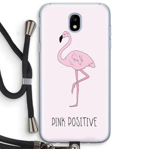CaseCompany Pink positive: Samsung Galaxy J5 (2017) Transparant Hoesje met koord