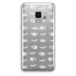 CaseCompany Eye pattern #3: Samsung Galaxy S9 Transparant Hoesje