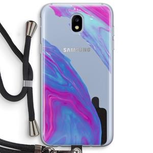 CaseCompany Zweverige regenboog: Samsung Galaxy J5 (2017) Transparant Hoesje met koord