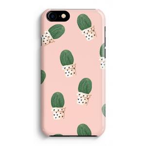 CaseCompany Cactusprint roze: iPhone 8 Volledig Geprint Hoesje