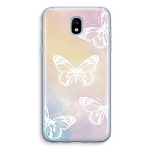 CaseCompany White butterfly: Samsung Galaxy J5 (2017) Transparant Hoesje