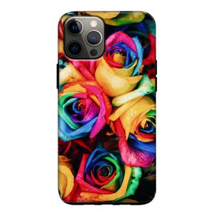 CaseCompany Neon bloemen: iPhone 12 Tough Case