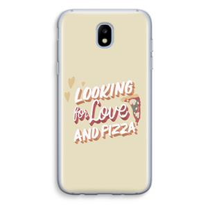 CaseCompany Pizza is the answer: Samsung Galaxy J5 (2017) Transparant Hoesje