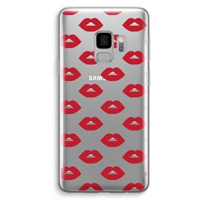 CaseCompany Lips: Samsung Galaxy S9 Transparant Hoesje