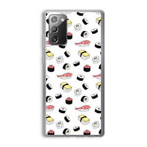 CaseCompany Sushi time: Samsung Galaxy Note 20 / Note 20 5G Transparant Hoesje