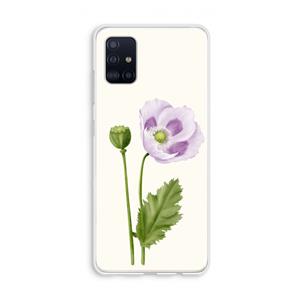 CaseCompany Purple poppy: Galaxy A51 4G Transparant Hoesje