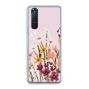CaseCompany Painted wildflowers: Sony Xperia 5 II Transparant Hoesje