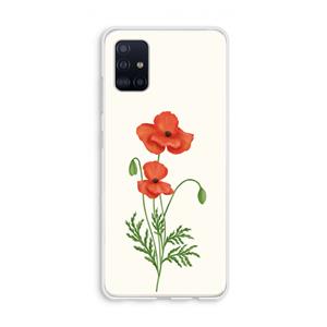 CaseCompany Red poppy: Galaxy A51 4G Transparant Hoesje