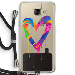 CaseCompany Melts My Heart: Samsung Galaxy A5 (2016) Transparant Hoesje met koord