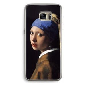 CaseCompany The Pearl Earring: Samsung Galaxy S7 Edge Transparant Hoesje