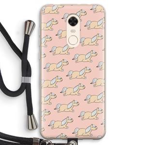 CaseCompany Ponys: Xiaomi Redmi 5 Transparant Hoesje met koord