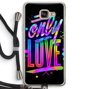 CaseCompany Only Love: Samsung Galaxy A5 (2016) Transparant Hoesje met koord