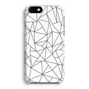 CaseCompany Geometrische lijnen zwart: iPhone 8 Volledig Geprint Hoesje