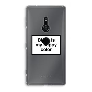 CaseCompany Black is my happy color: Sony Xperia XZ2 Transparant Hoesje