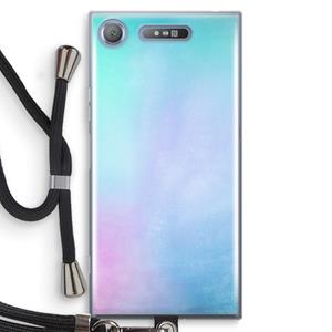 CaseCompany mist pastel: Sony Xperia XZ1 Transparant Hoesje met koord