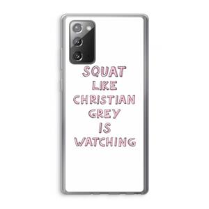 CaseCompany Christian Grey: Samsung Galaxy Note 20 / Note 20 5G Transparant Hoesje