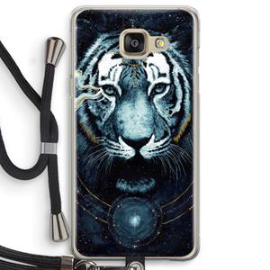 CaseCompany Darkness Tiger: Samsung Galaxy A5 (2016) Transparant Hoesje met koord