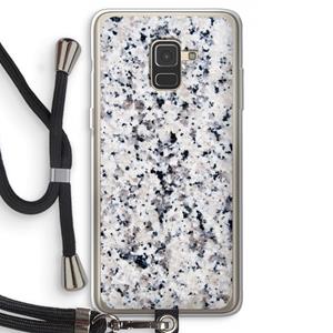 CaseCompany Gespikkelde marmer: Samsung Galaxy A8 (2018) Transparant Hoesje met koord