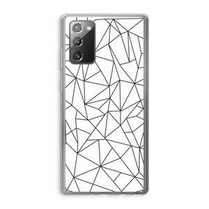 CaseCompany Geometrische lijnen zwart: Samsung Galaxy Note 20 / Note 20 5G Transparant Hoesje