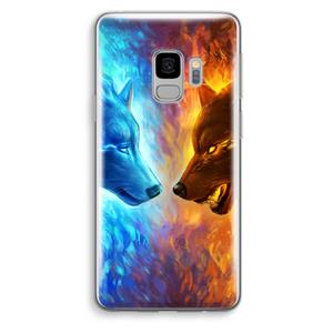 CaseCompany Fire & Ice: Samsung Galaxy S9 Transparant Hoesje