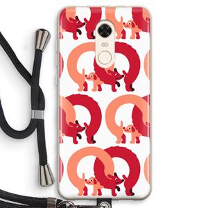 CaseCompany Dogs: Xiaomi Redmi 5 Transparant Hoesje met koord
